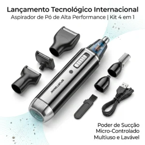 Aparador de Pelos Elétrico 4x1 Bivolt